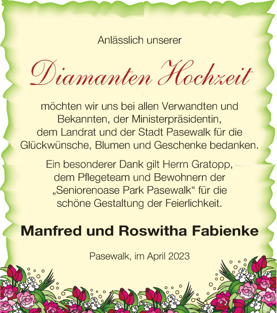Zur Glückwunschseite von Danksagung