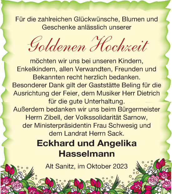 Zur Glückwunschseite von Eckhard und Angelika
