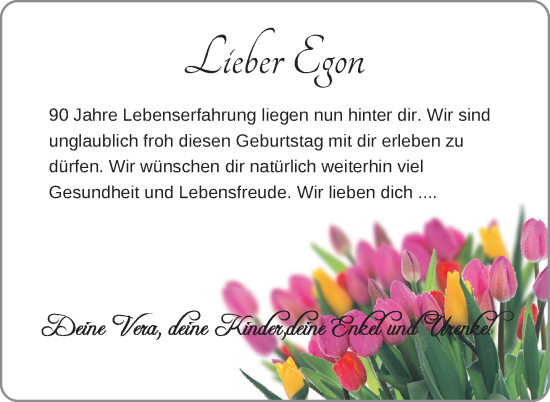 Zur Glückwunschseite von Egon