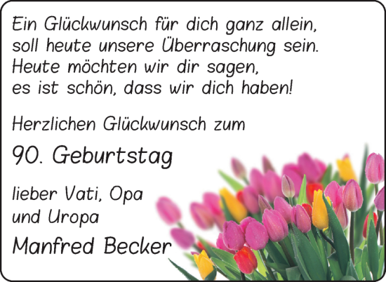 Zur Glückwunschseite von Ein Glückwunsch