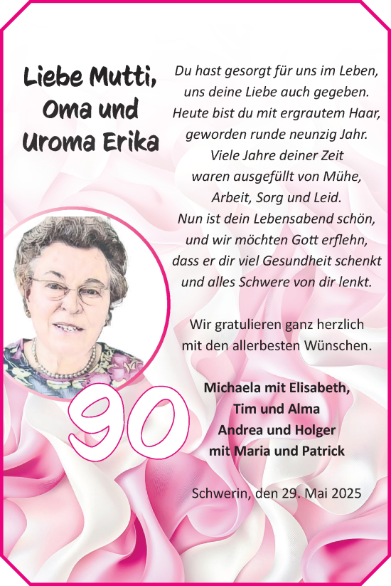 Zur Glückwunschseite von Erika 