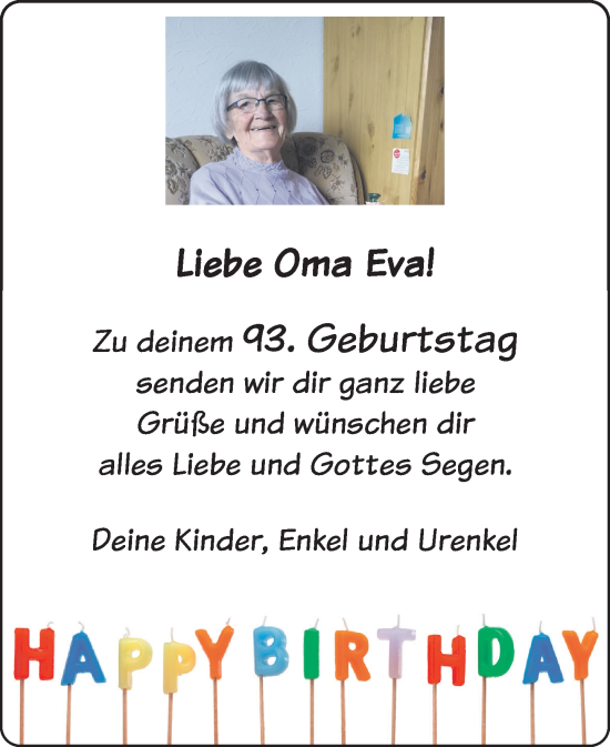 Zur Glückwunschseite von Eva!