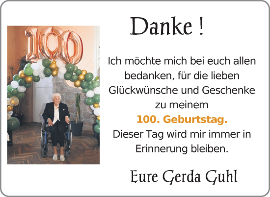 Zur Glückwunschseite von Gerda