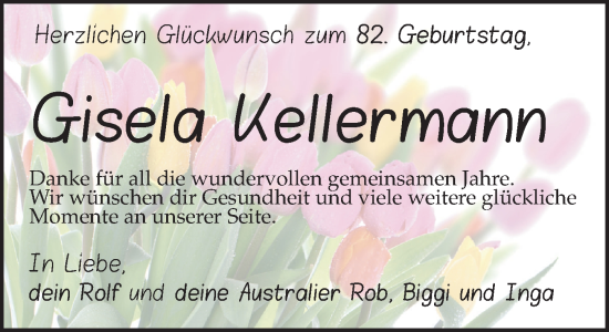 Zur Glückwunschseite von Gisela
