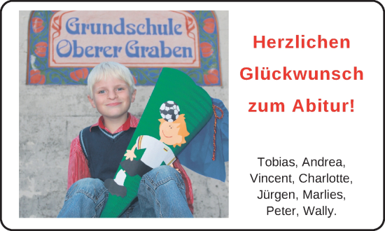 Glückwunschanzeige von Herzlichen Glückwunsch 