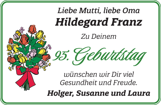 Zur Glückwunschseite von Hildegard