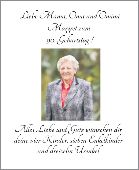 Zur Glückwunschseite von Margret