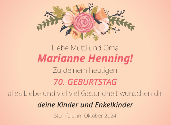 Zur Glückwunschseite von Marianne