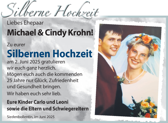 Zur Glückwunschseite von Michael und Cindy