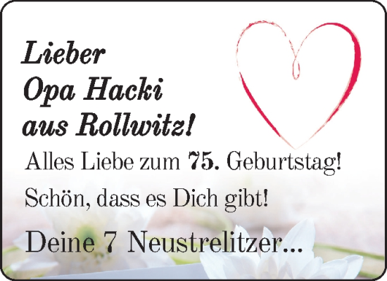 Zur Glückwunschseite von Opa Hacki