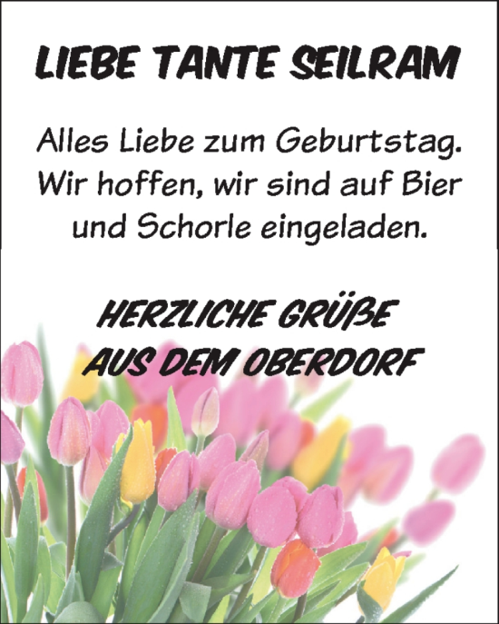 Zur Glückwunschseite von Seilram