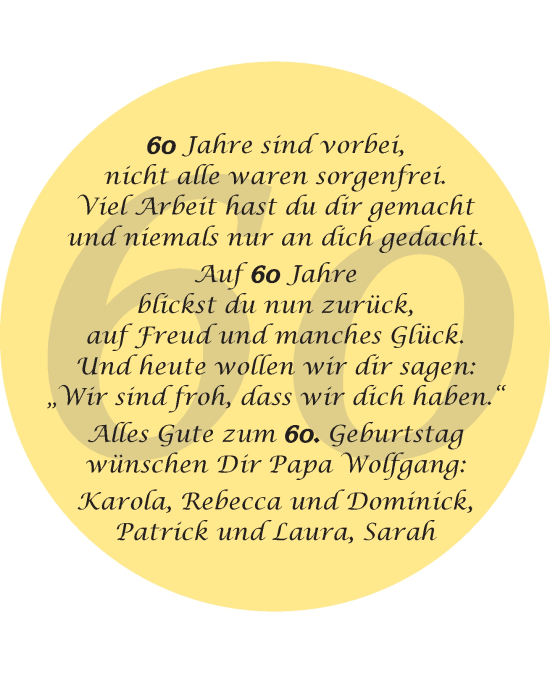 Zur Glückwunschseite von Wolfgang