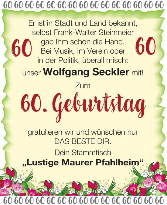 Zur Glückwunschseite von Wolfgang