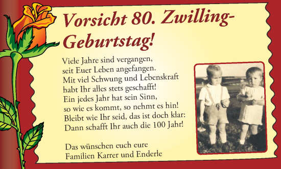 Zur Glückwunschseite von Zwilling-Geburtstag